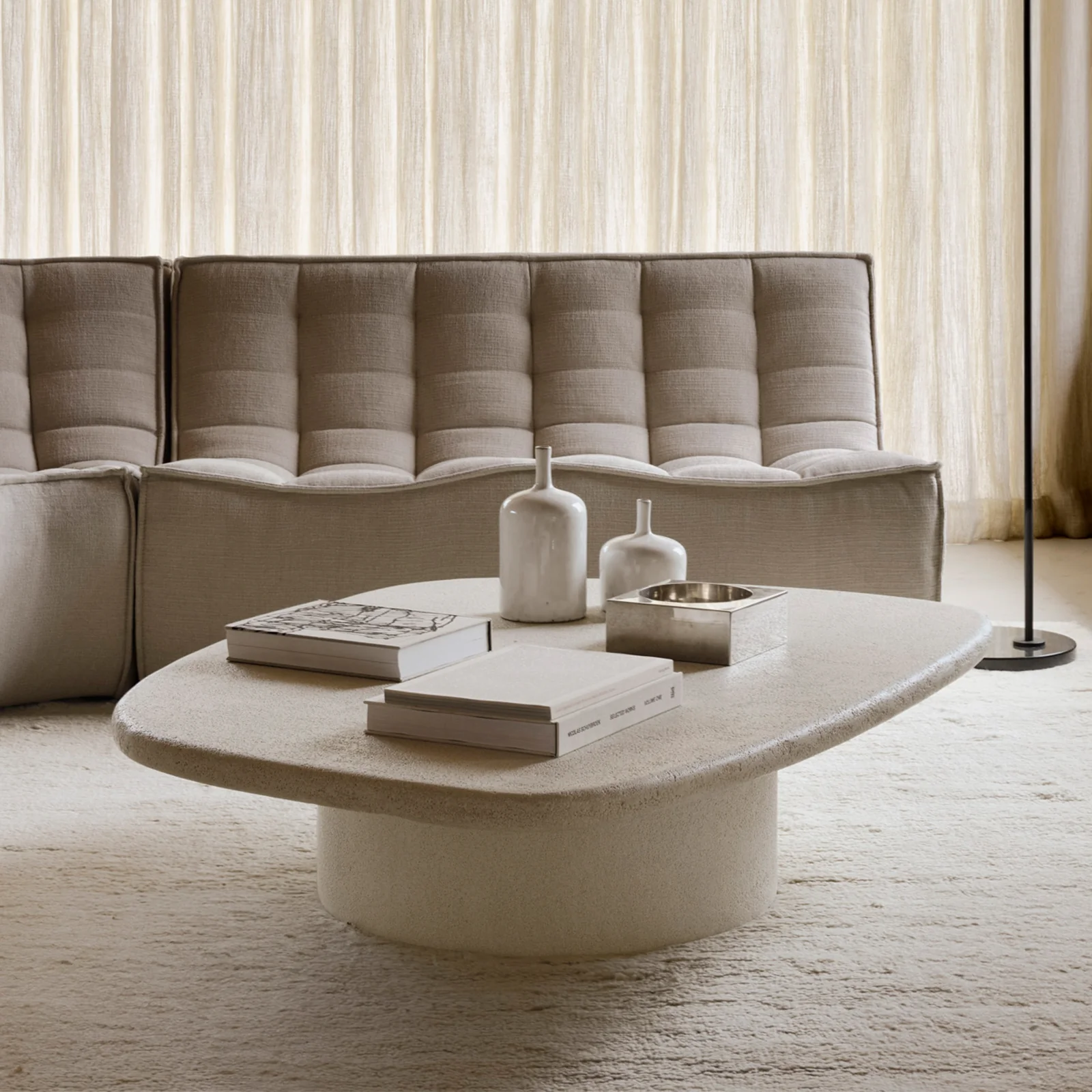 Sophisticated Elements Coffee Table Pebble 134cm Stylish