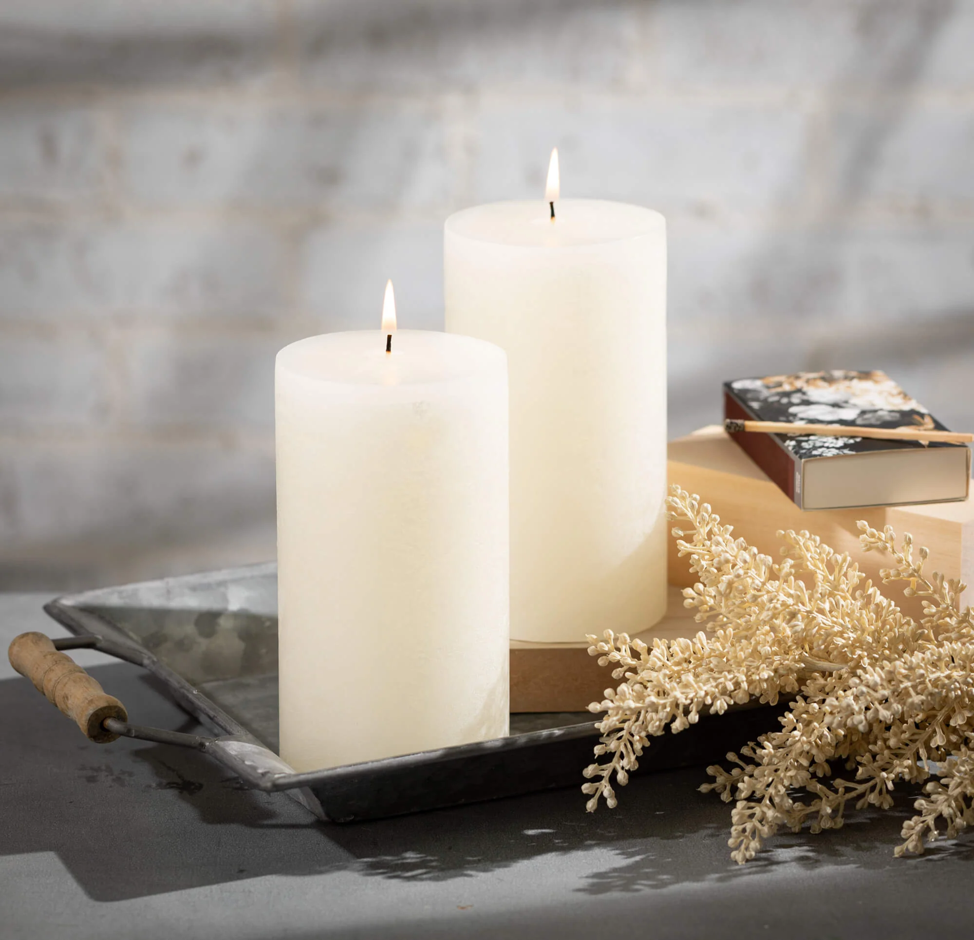 Trendy Timber Pillar Candles Effective