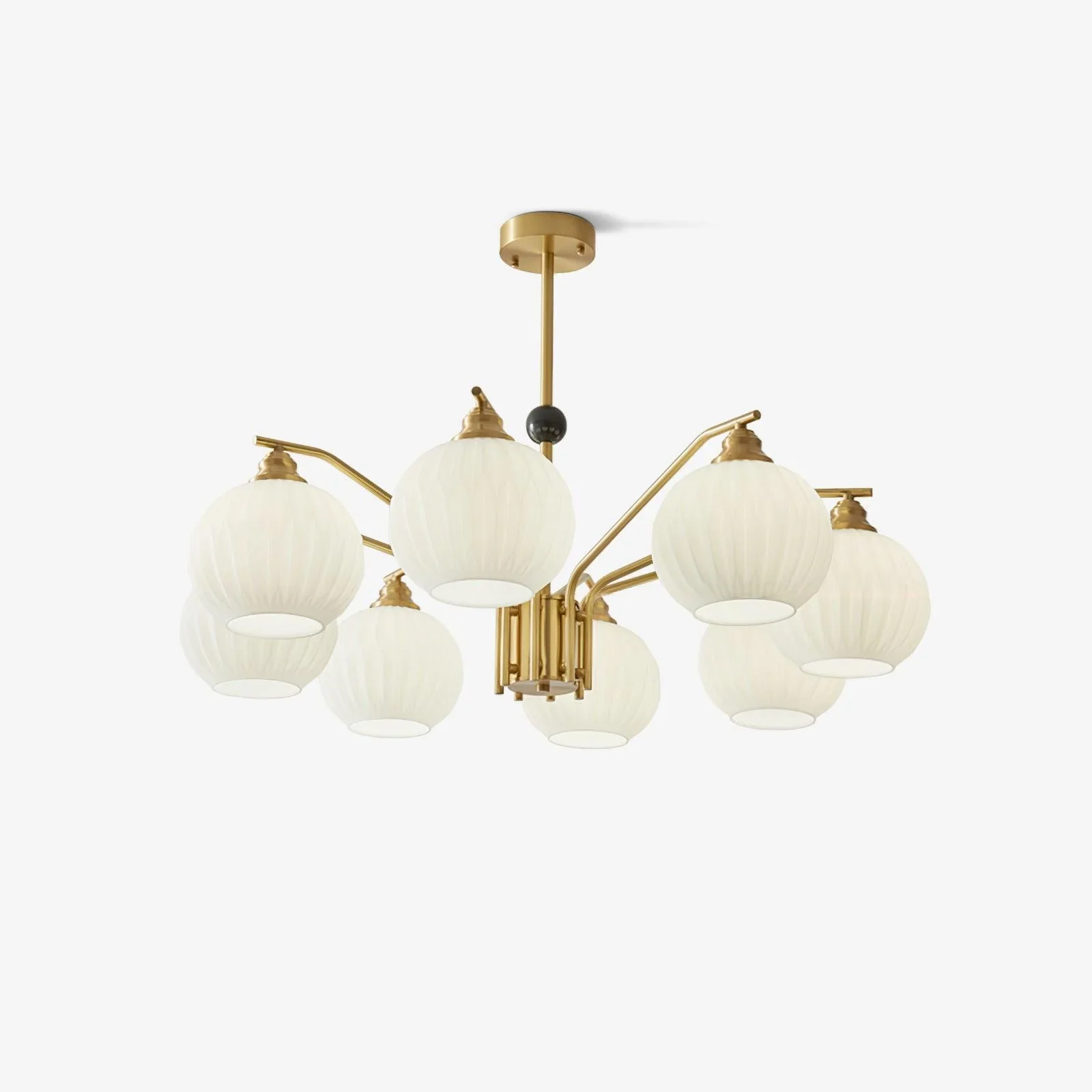 Reusable French Striped Glass Chandelier Authentic