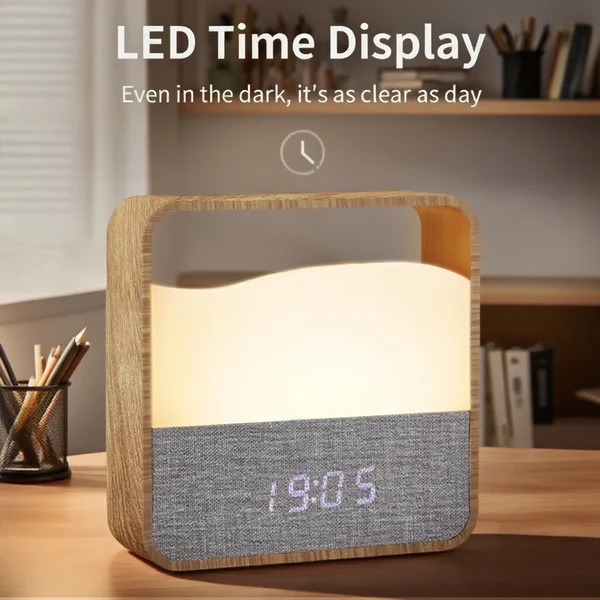 Safe AuraGlow LED Night Light Alarm Clock High-Performance