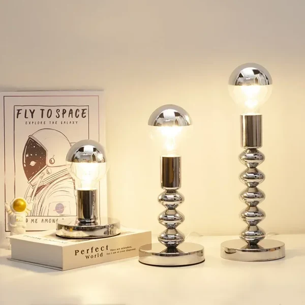 Prestigious Chrome Bauhaus LED Table Lamp Smart