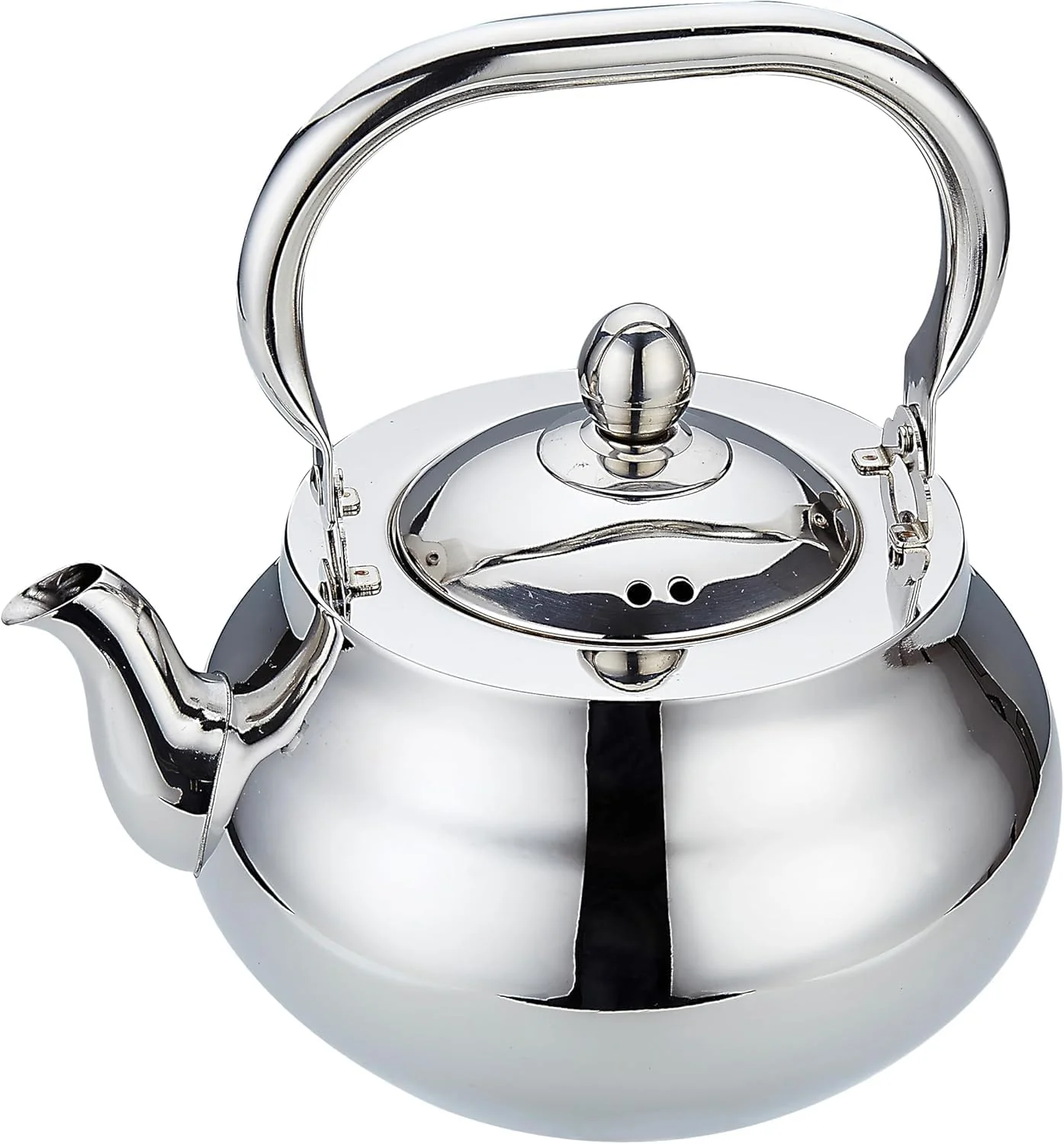 Premium Sanqiahome Stainless Steel Teapot With Removeable Infuser 71 oz 2000ml Thickened Mirror Polished Stovetop Tea Maker for Herbal and Infusion Practical