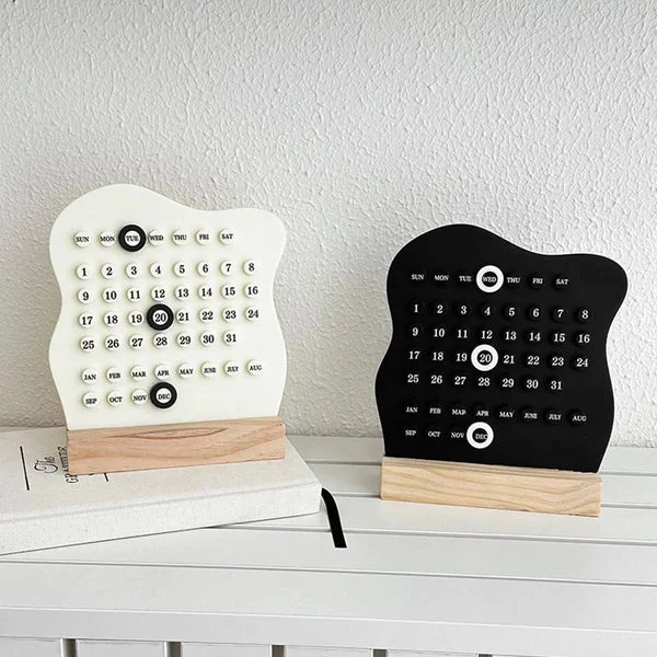 Solid Wooden Perpetual Dot Calendar Professional