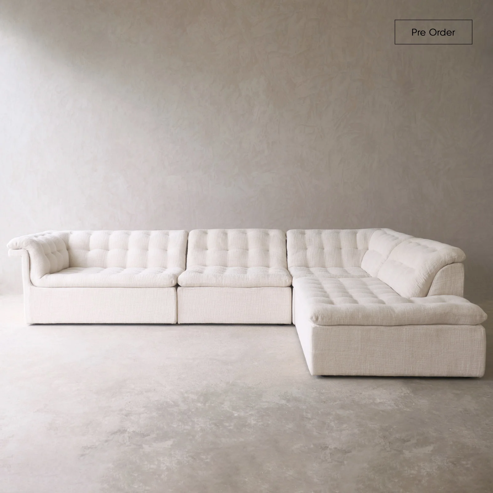 Secure Furrow Full Modular Sofa Bespoke Fabric Leather 318cm Excellent