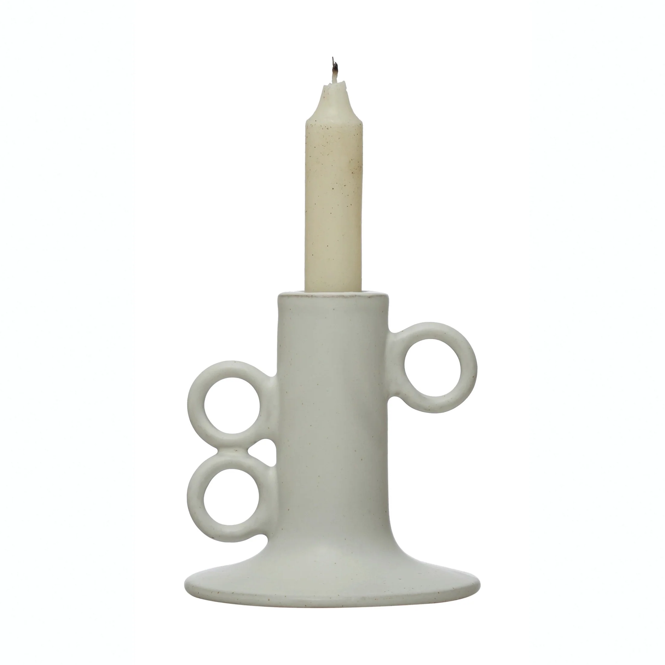 Secure Stoneware Taper Holder Smart