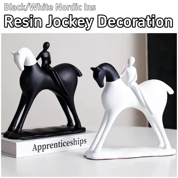 Innovative Nordic Abstract Horse Rider Figurine Traditional
