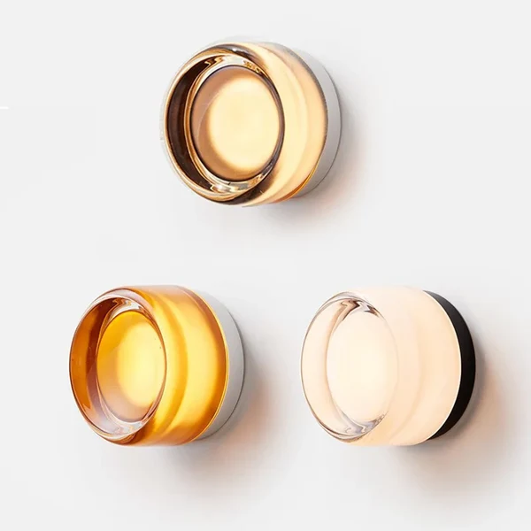 Detailed Modern Round 3-Color LED Wall Sconce Clean