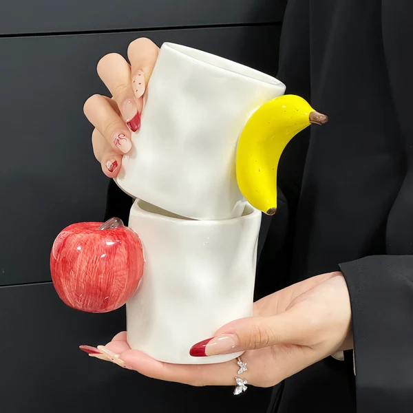 Exceptional Creative Fruit Handle Ceramic Mug Stylish