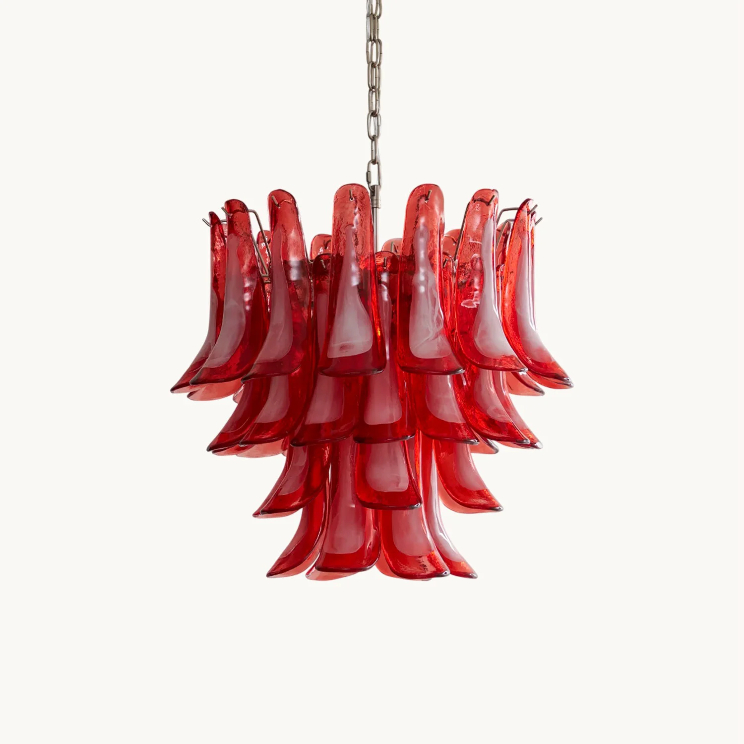 Natural Lattimo Murano Glass Chandelier Clean
