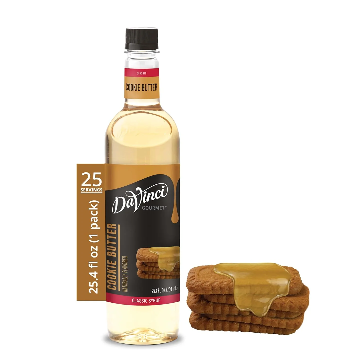 Detailed DaVinci Gourmet Cookie Butter Syrup 25.4 Fluid Ounces Convenient
