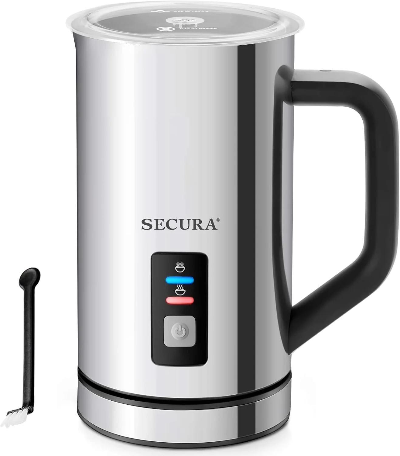 Outstanding Secura Milk Frother Automatic Hot amp Cold Foam Maker 16.9oz Milk Warmer Stainless Steel Easy Cleaning Strix Temperature Control One-Touch Operation Rich amp Creamy Milk Froth for Latte Certified
