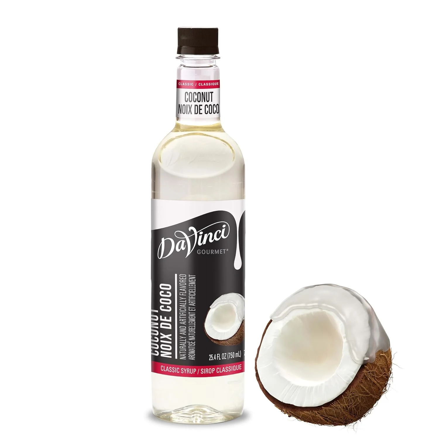 Natural DaVinci Gourmet Classic Coconut Syrup 25.4 Fluid Ounces Kosher Pareve 1 Count Green