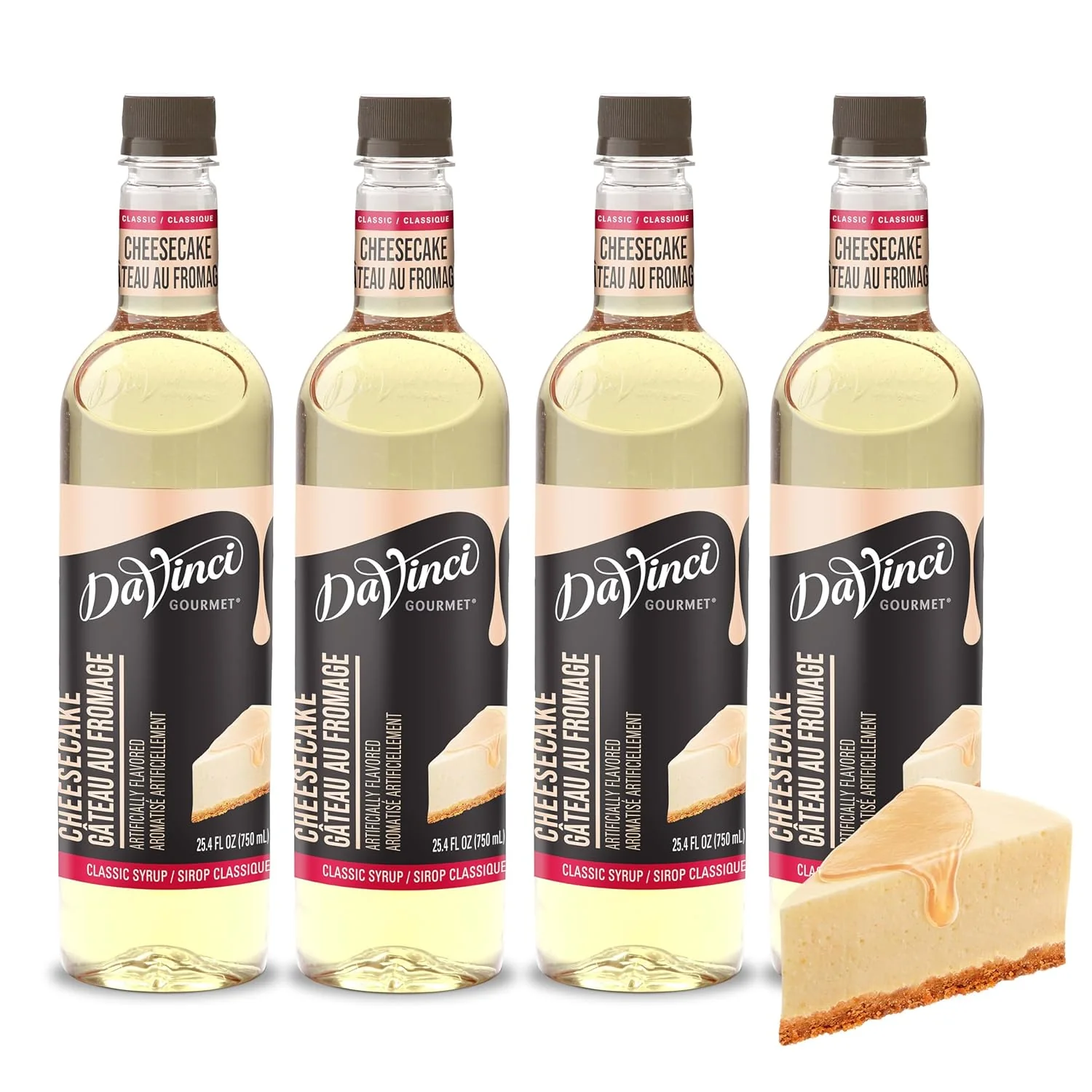 Original DaVinci Gourmet Classic Cheesecake Syrup 25.4 Fluid Ounces Pack of 4 Efficient
