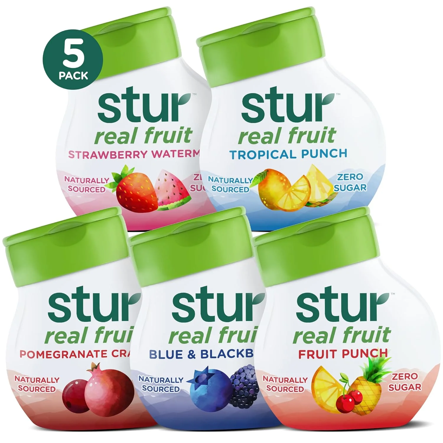 Organic Stur Liquid Water Enhancer Classic Variety Pack Naturally Sweetened High in Vitamin C Antioxidants Sugar Zero Calories Keto Vegan Versatile