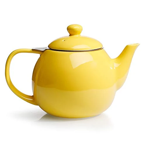 Minimalist Teapot Porcelain Tea Pot with Stainless Steel Infuser Excellent