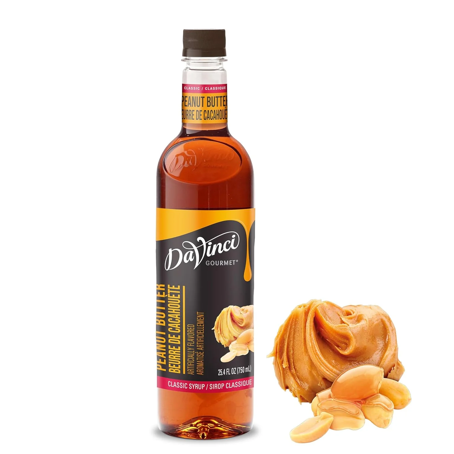 Dependable DaVinci Gourmet Classic Peanut Butter Syrup 25.4 Fluid Ounces Prestigious