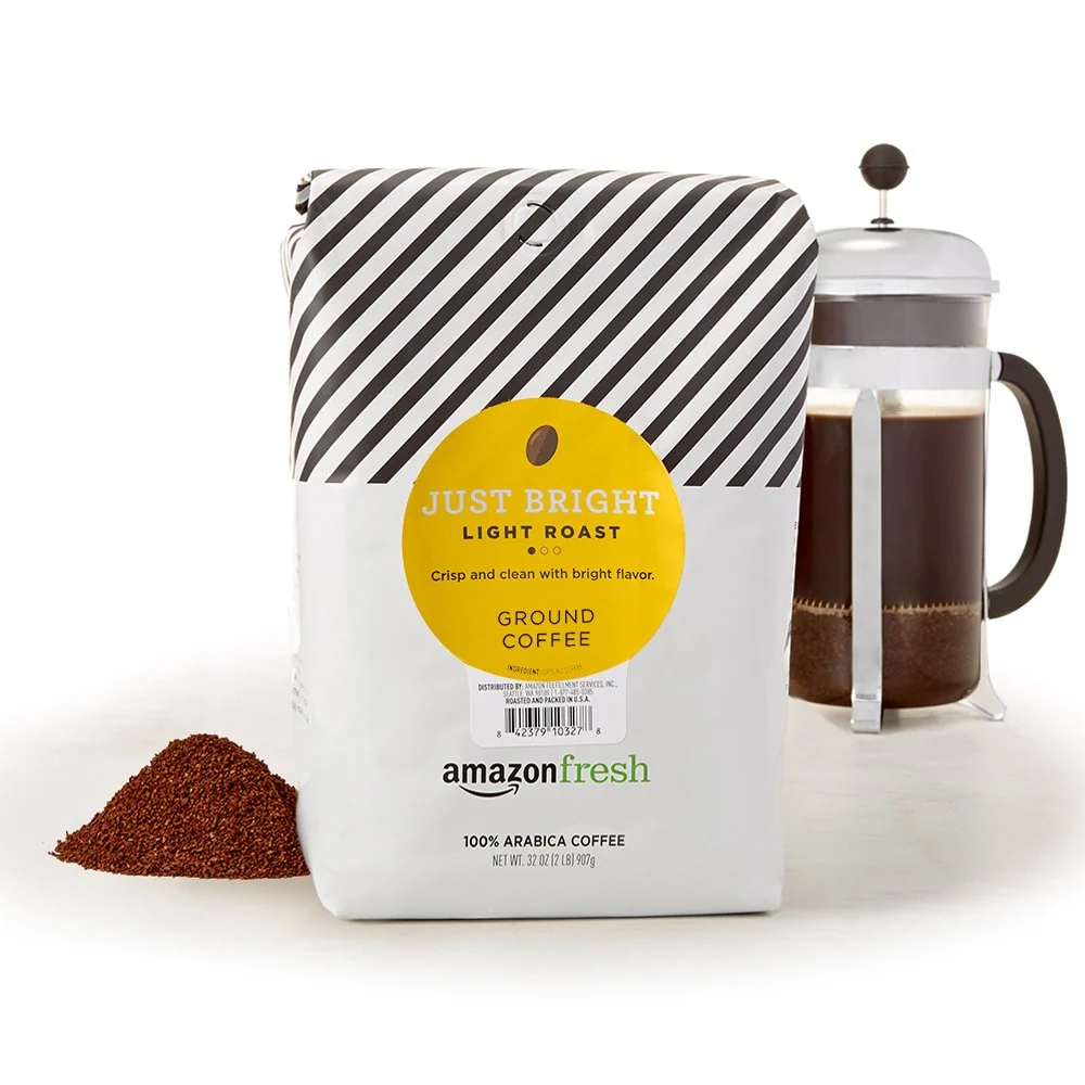 Reusable Fresh Just Bright Ground Coffee Light Roast 32 Oz Artisan