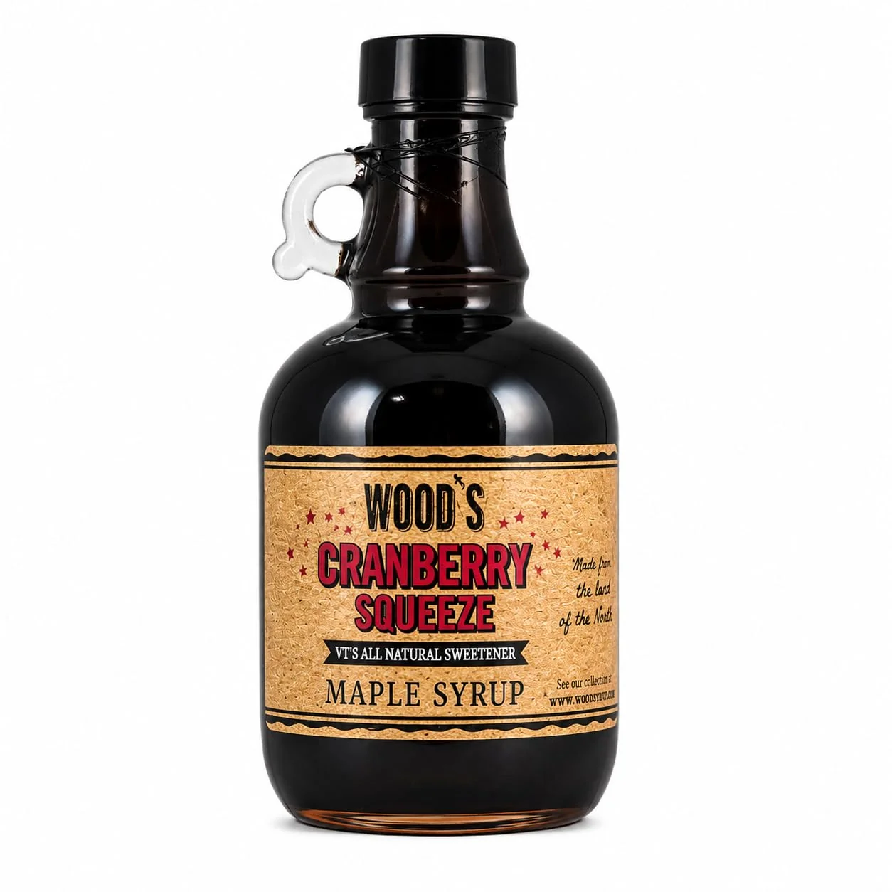 Practical WOOD'S Cranberry Squeeze Maple Syrup – Small-Batch Vermont Maple Syrup Infused with Tart amp Tantalizing Cape Cod Cranberries All-Natural Vegan Sweetener for Pancakes Cocktails Glazes amp Baking 8.45 Fl Oz 250mL Fashionable