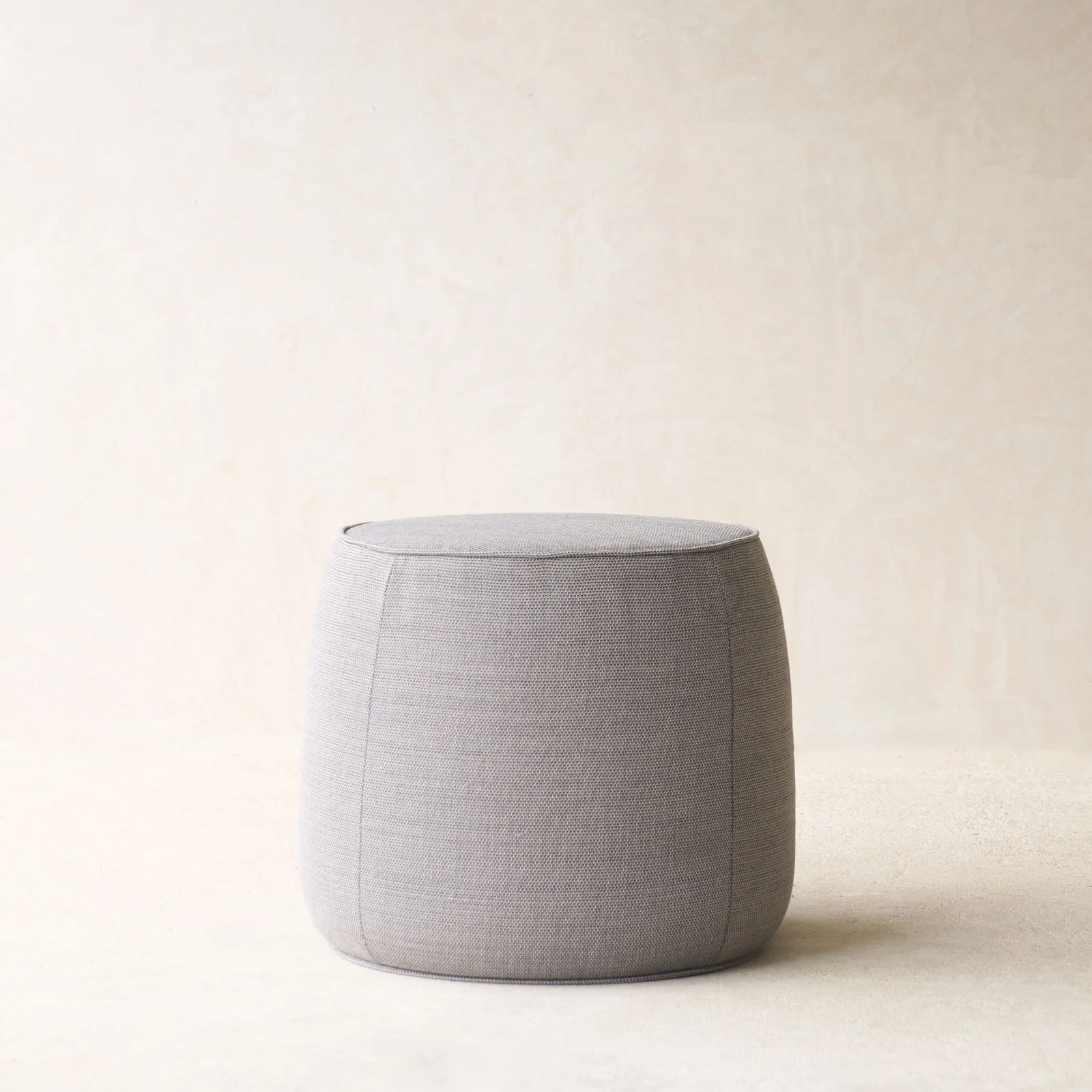 Solid Irena Outdoor Pouf Small - Charcoal 50cm Responsible