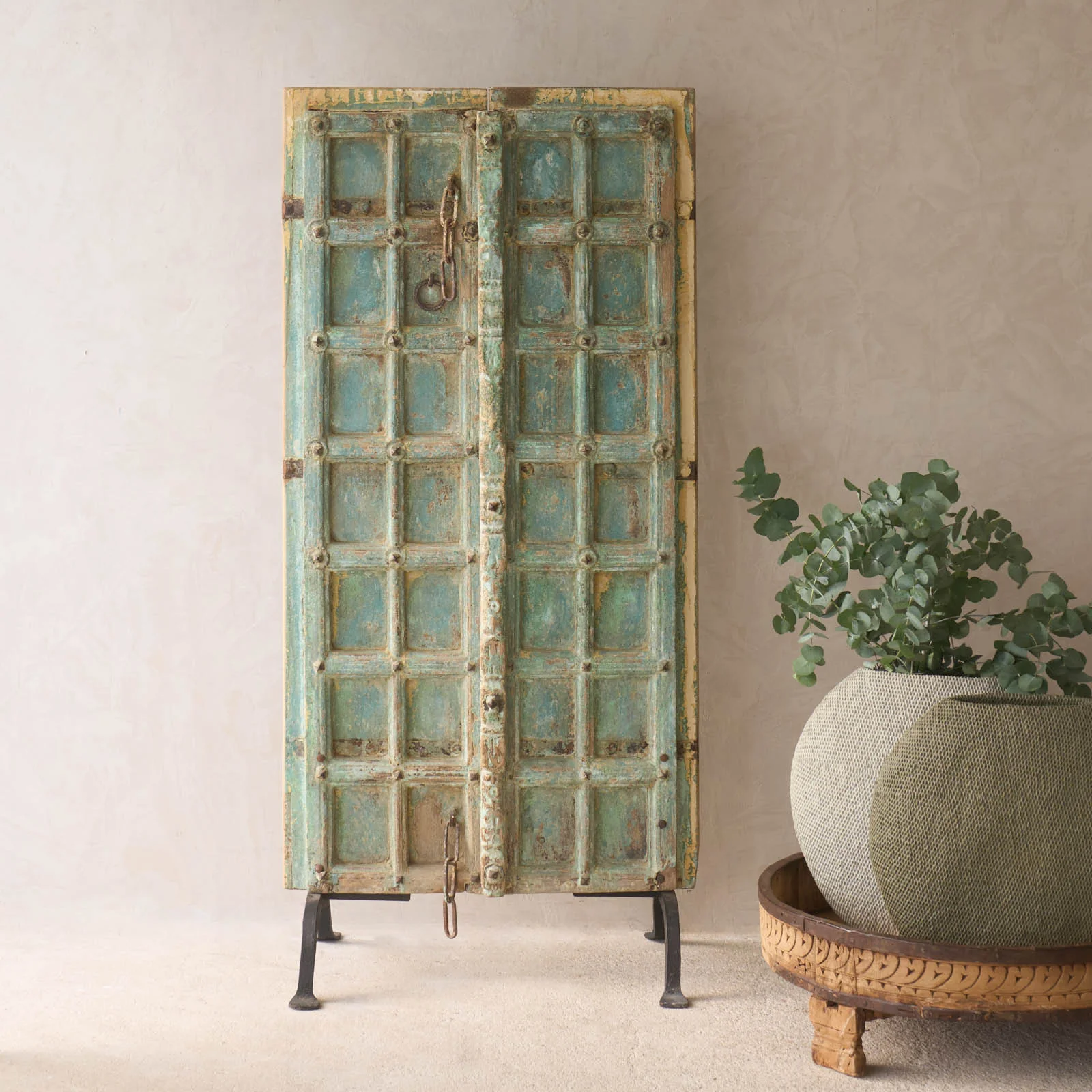 Soft Vintage Teak Door Bluewash Eco-Friendly