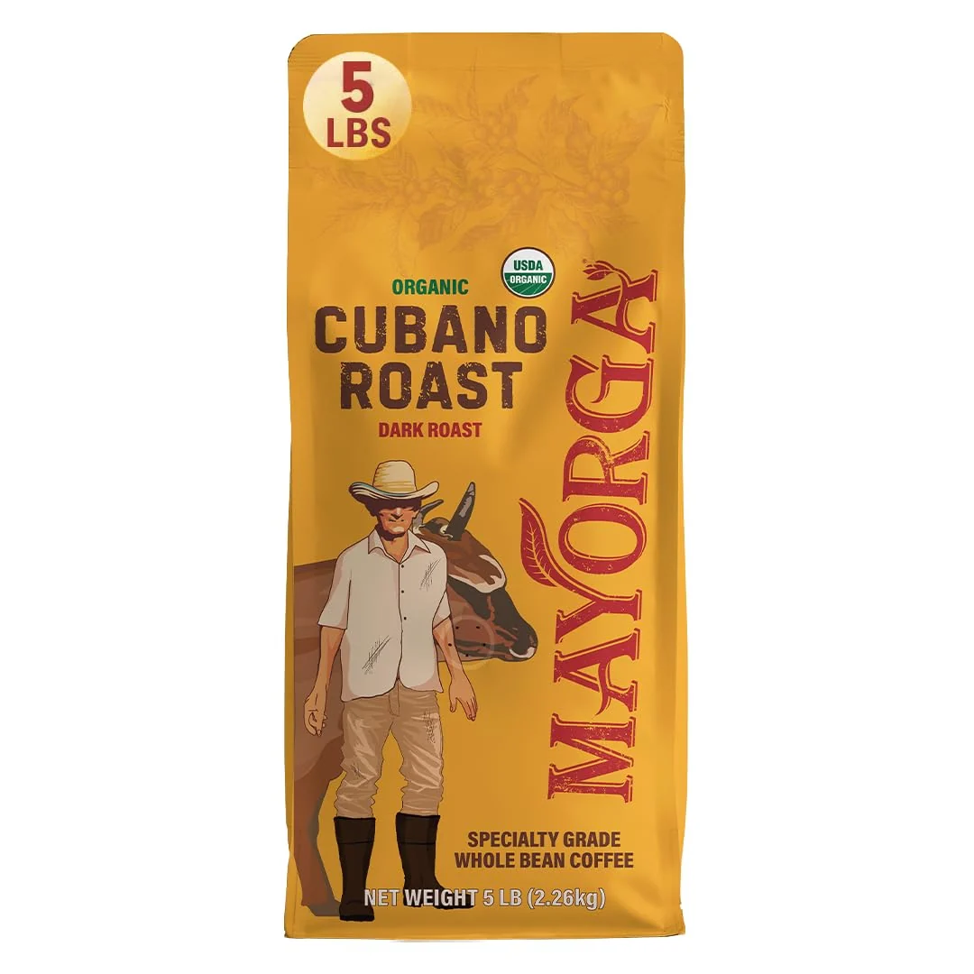 Casual Mayorga Cubano Dark Roast Organic Coffee Beans 5lb Environmentally Friendly
