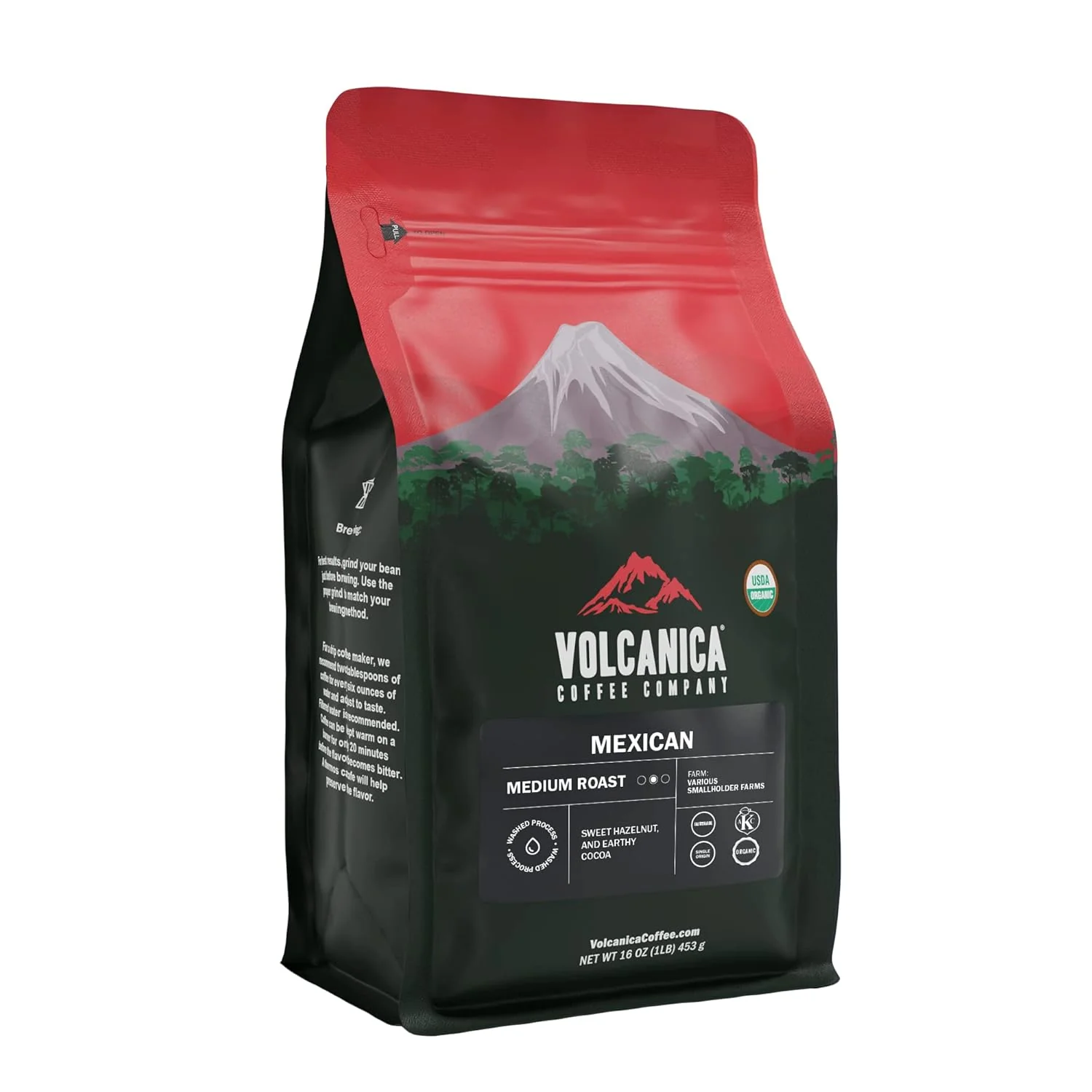Unique Mexican Coffee Ground Medium Roast USDA Organic Fresh Roasted 16-ounce Superior