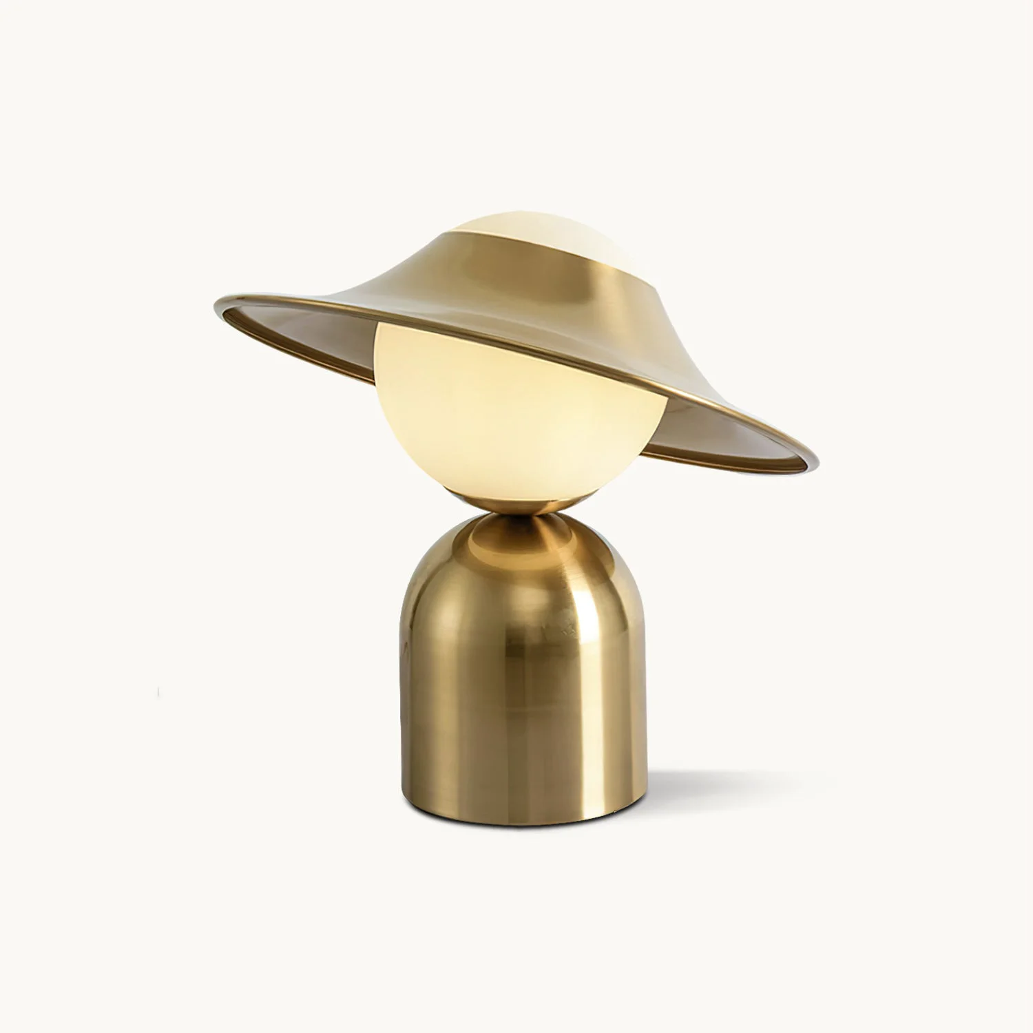 Smooth Hat Shaped Table Lamp Secure