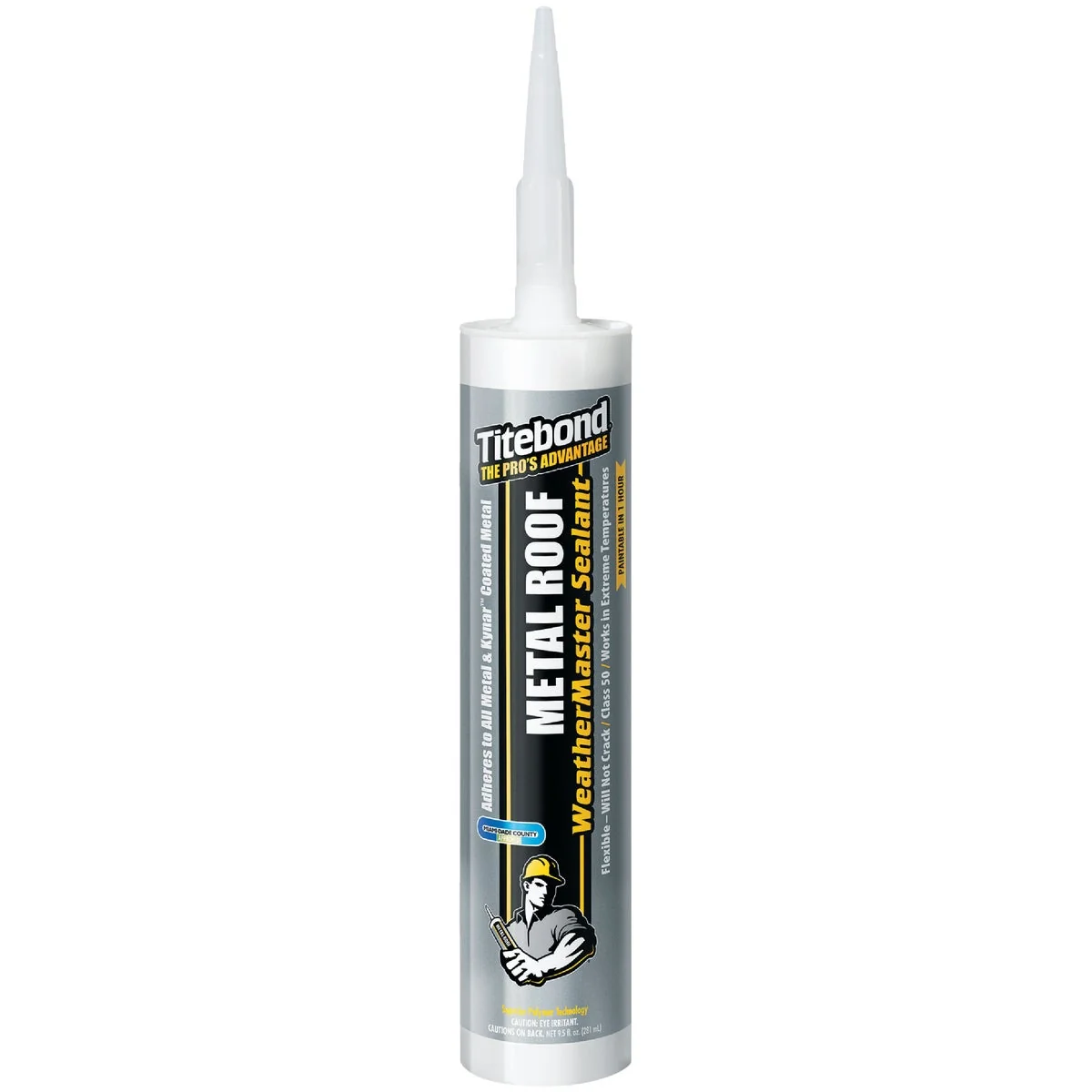 Top-Quality TiteBond Weathermaster 10 Oz. Black Metal Roof Sealant Relaxed