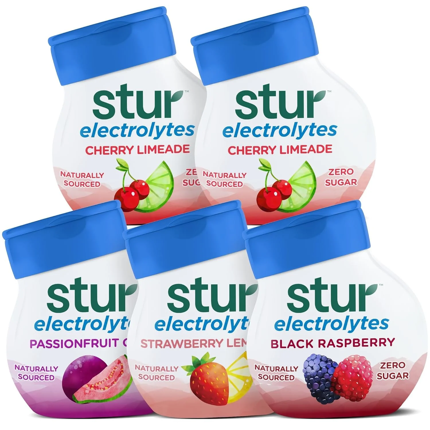 High-Grade Stur Liquid Water Enhancer Electrolyte Variety Pack Naturally Sweetened High in Vitamin C Antioxidants Sugar Zero Calories Keto Vegan Healthy