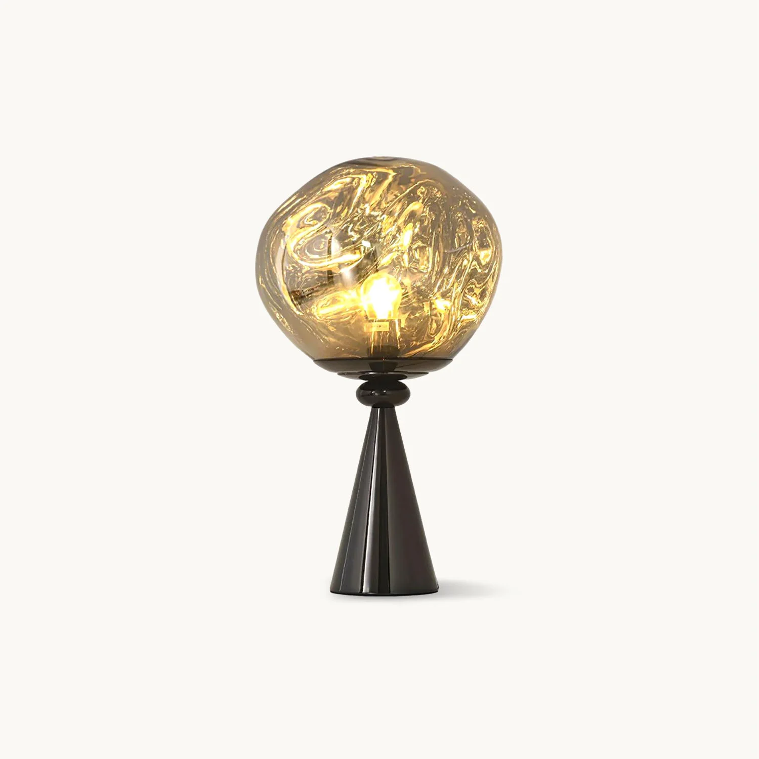 Fashionable Lava Gold Table Lamp Natural