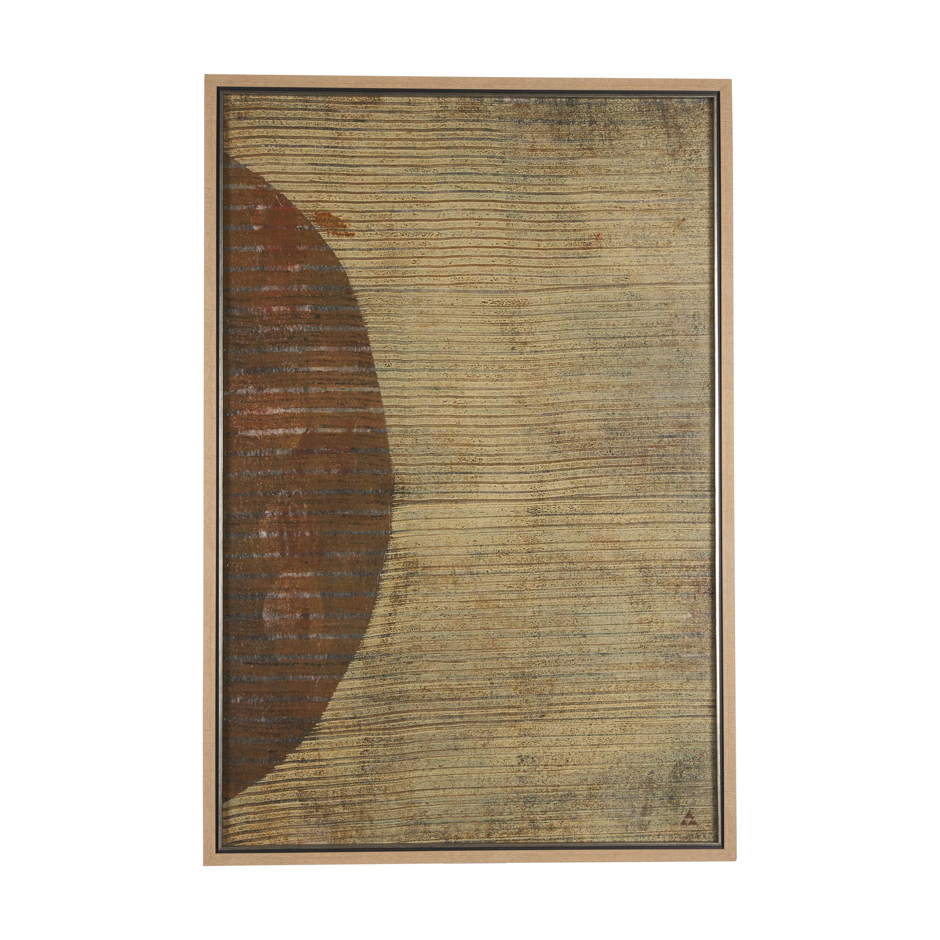 Premium Solar Wind I - Hand Embelished Textured Art Print Painting Sustainable