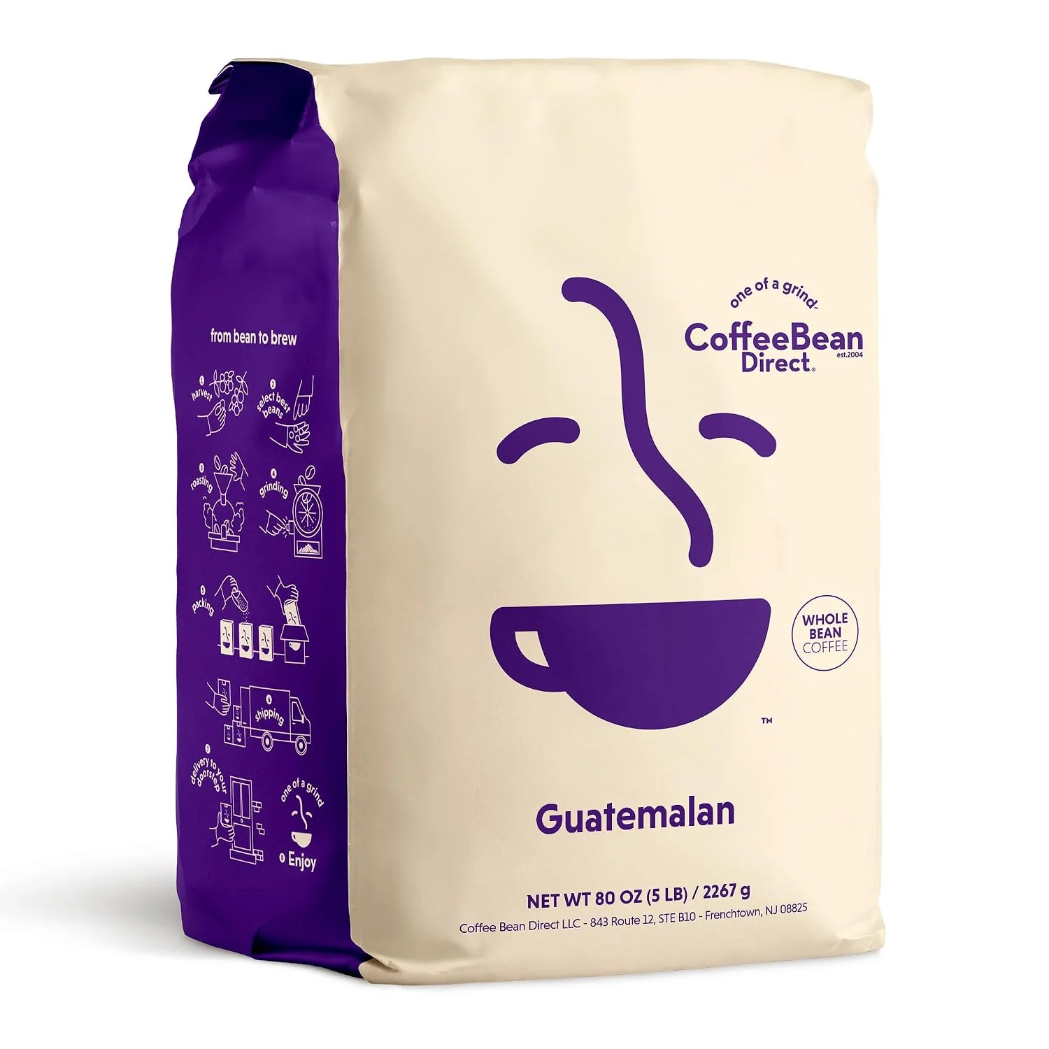 Expertly Made Coffee Bean Direct Guatemalan Whole Bean 5lb Bag Light Roast Single Origin Arabica Coffee Beans High-Performance