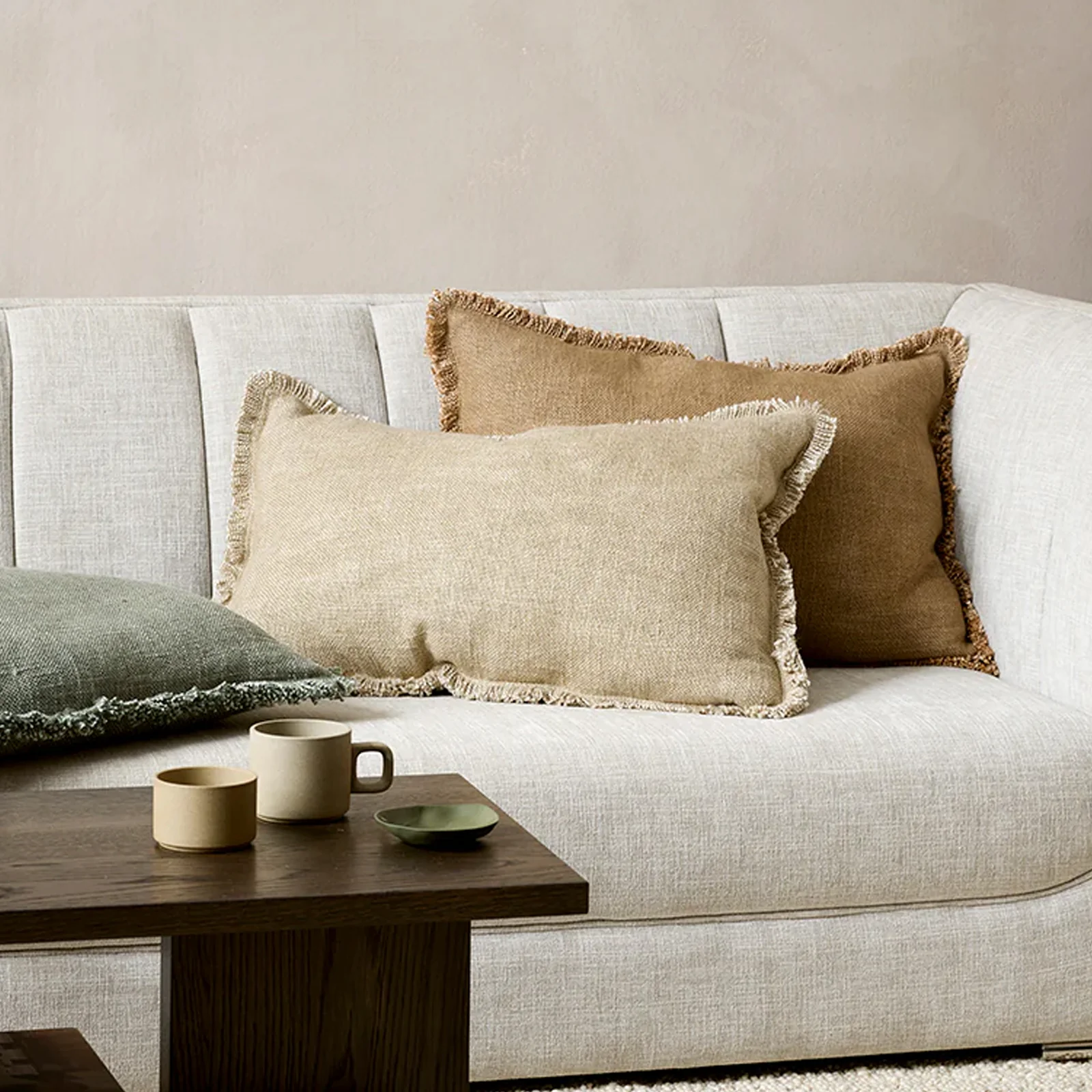 Smooth Dover Cushion Natural 40 x 60cm Versatile