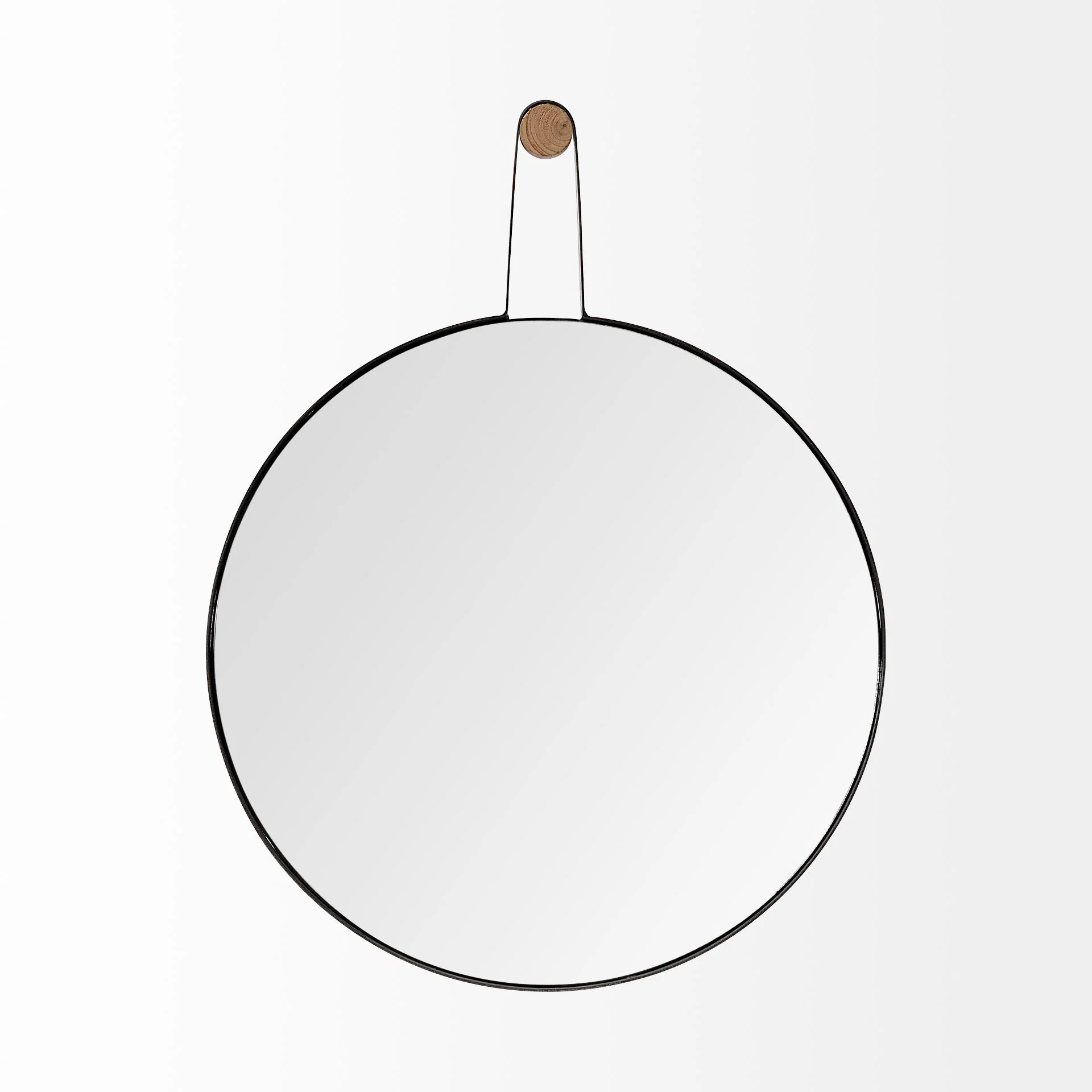 Innovative Collie 20x26 Round Black Metal Frame Mirror Professional