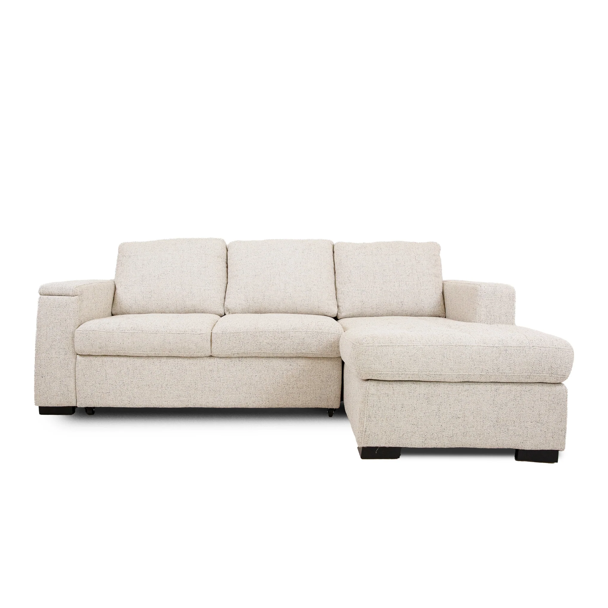 Premium Material Pixie Pull Out Sleeper Sectional - Quartz World-Class