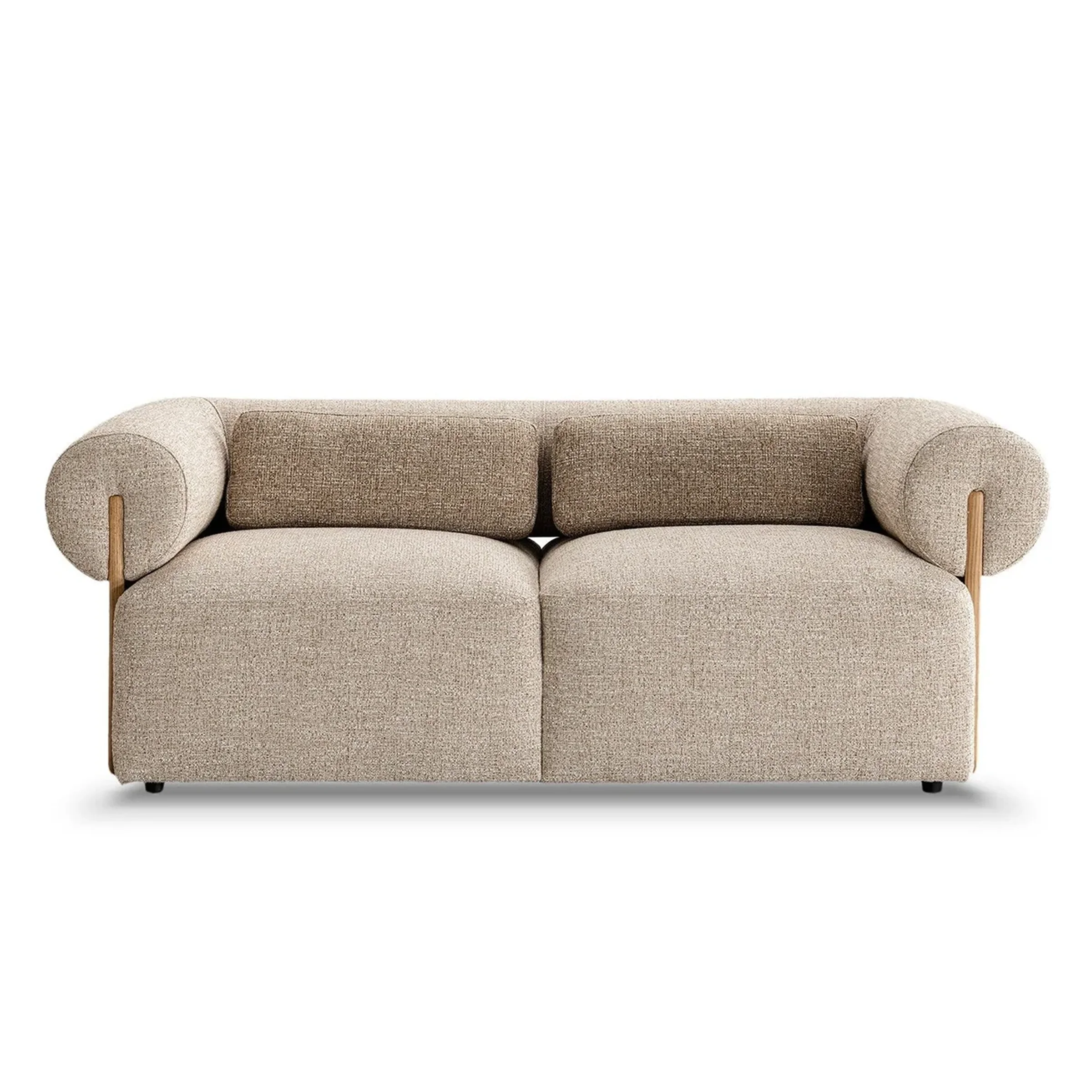 Top-Quality Dahlia Fabric Loveseat Green