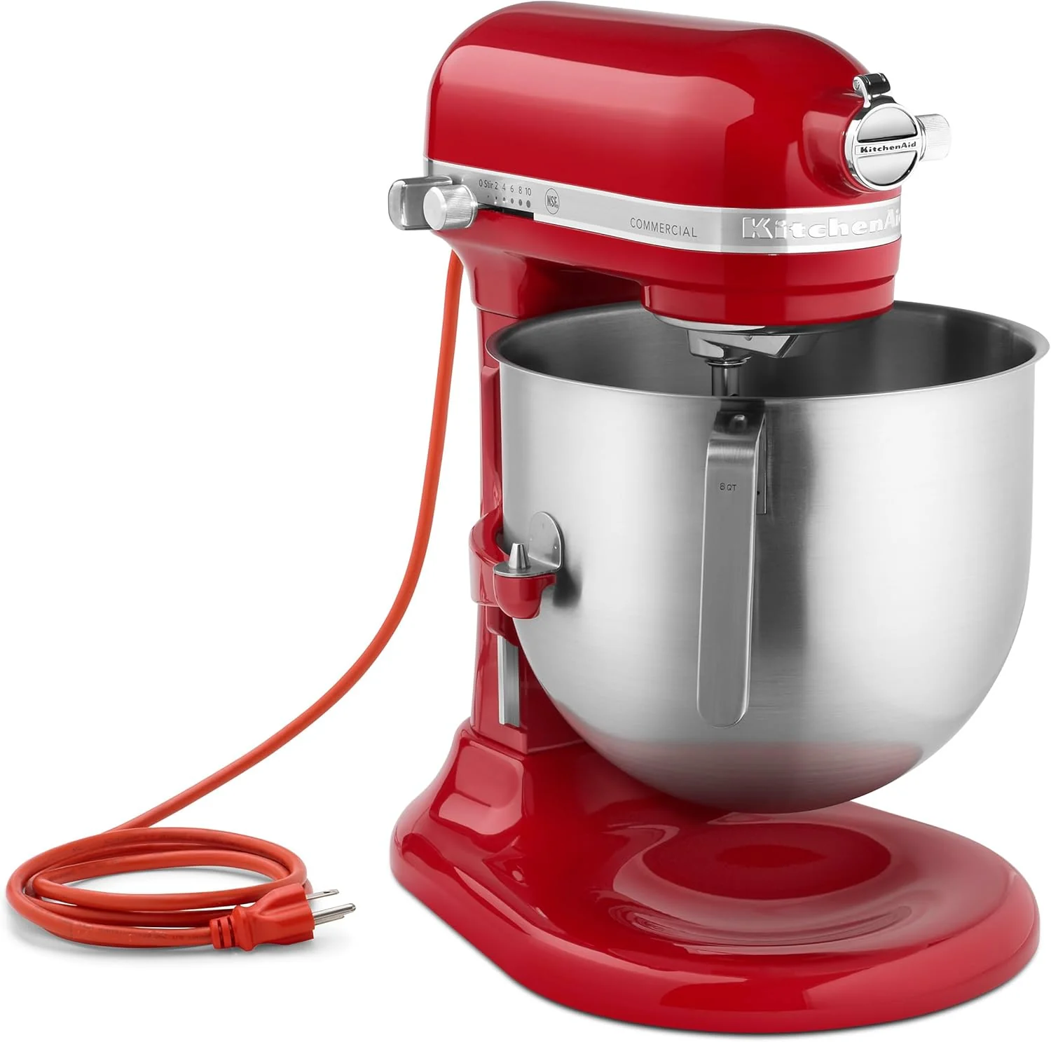 Consistent KitchenAid KSM8990ER 8-Quart Commercial Countertop Mixer 10-Speed Gear-Driven Empire Red Elite