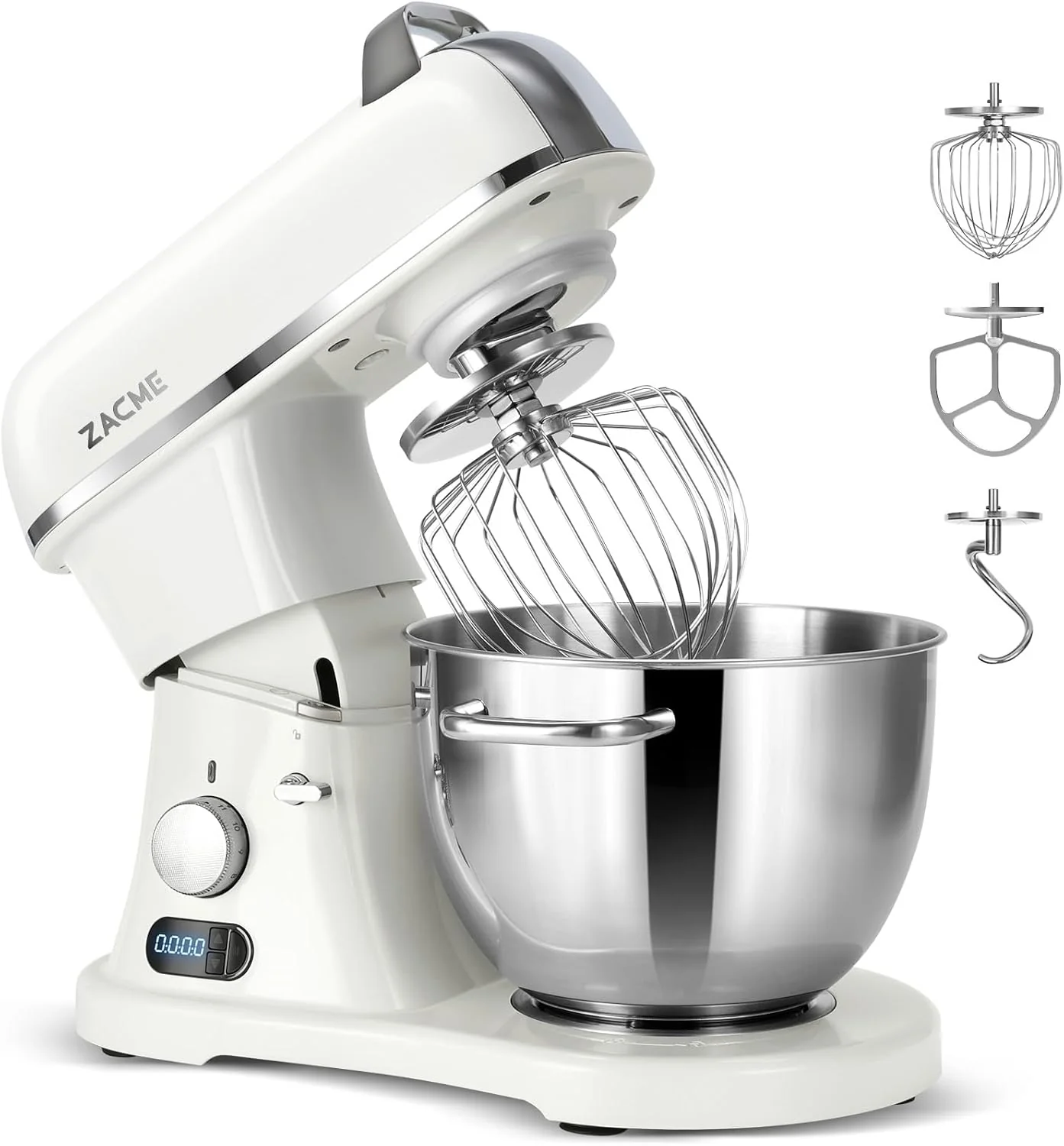 Efficient Zacme 8.4QT Commercial Stand Mixer 800W with NSF and Aluminum Die Casting Mixers Kitchen Electric Stand Mixer with Stainless Steel 8L Bowl Flexible