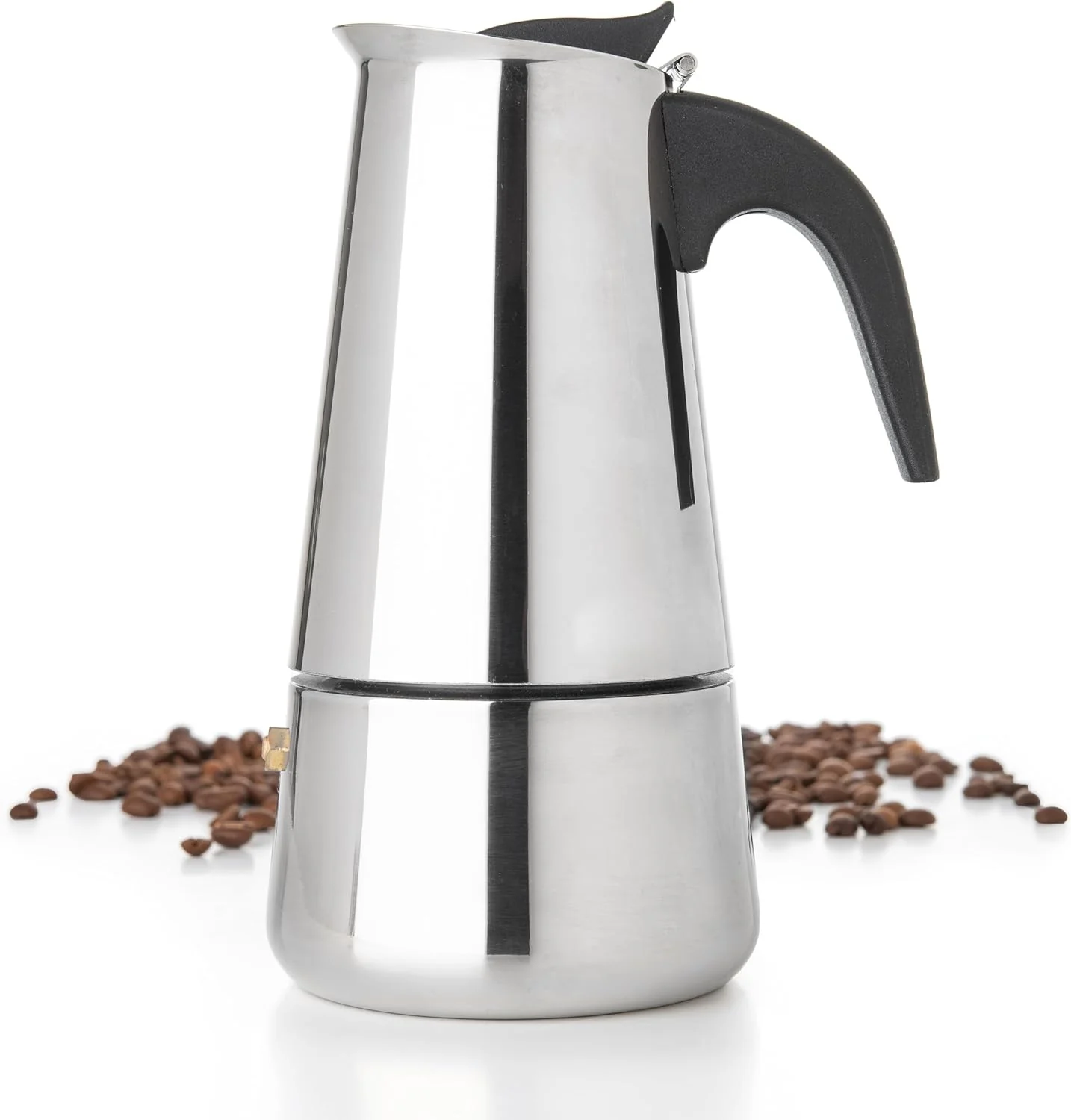 Contemporary Mixpresso 9 Cup Greca Stovetop Espresso Pot 450ml 15oz Moka Pot with Coffee Percolator Design Pure