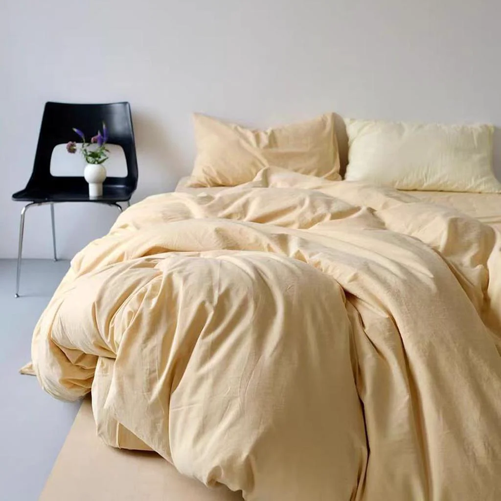 Modern Pastel Color Duvet Cover - Cream High-Performance