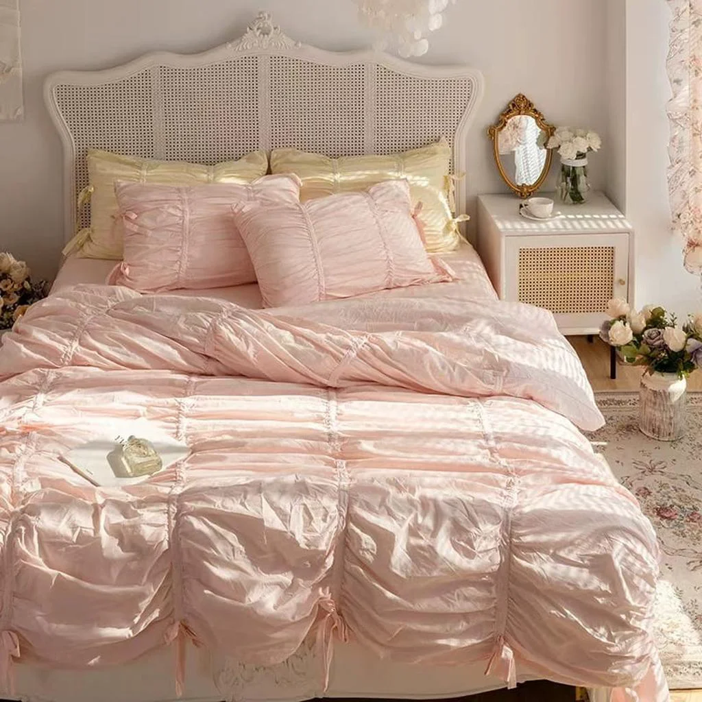 Elite Princess Ruched Duvet Cover - Pink Specialty