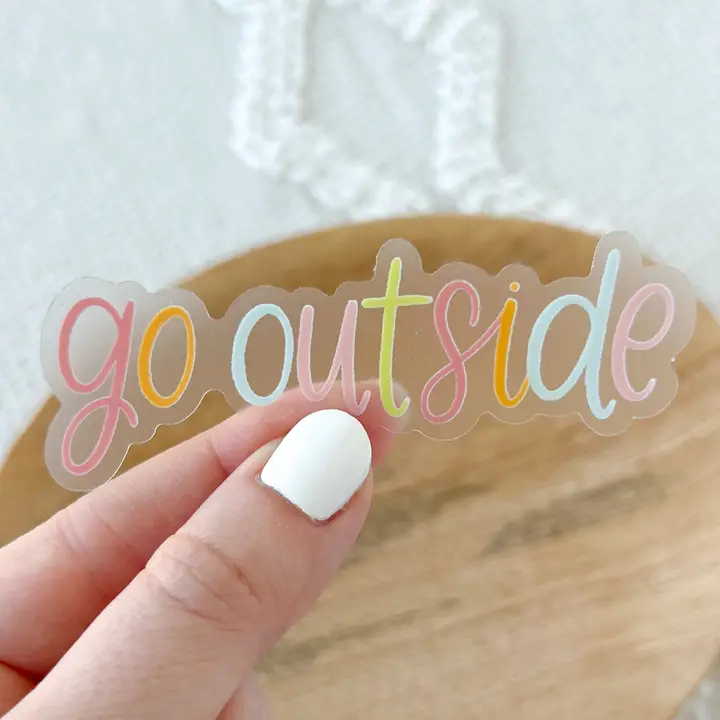 Smooth Go Outside Sticker 3.25x1 Minimalist