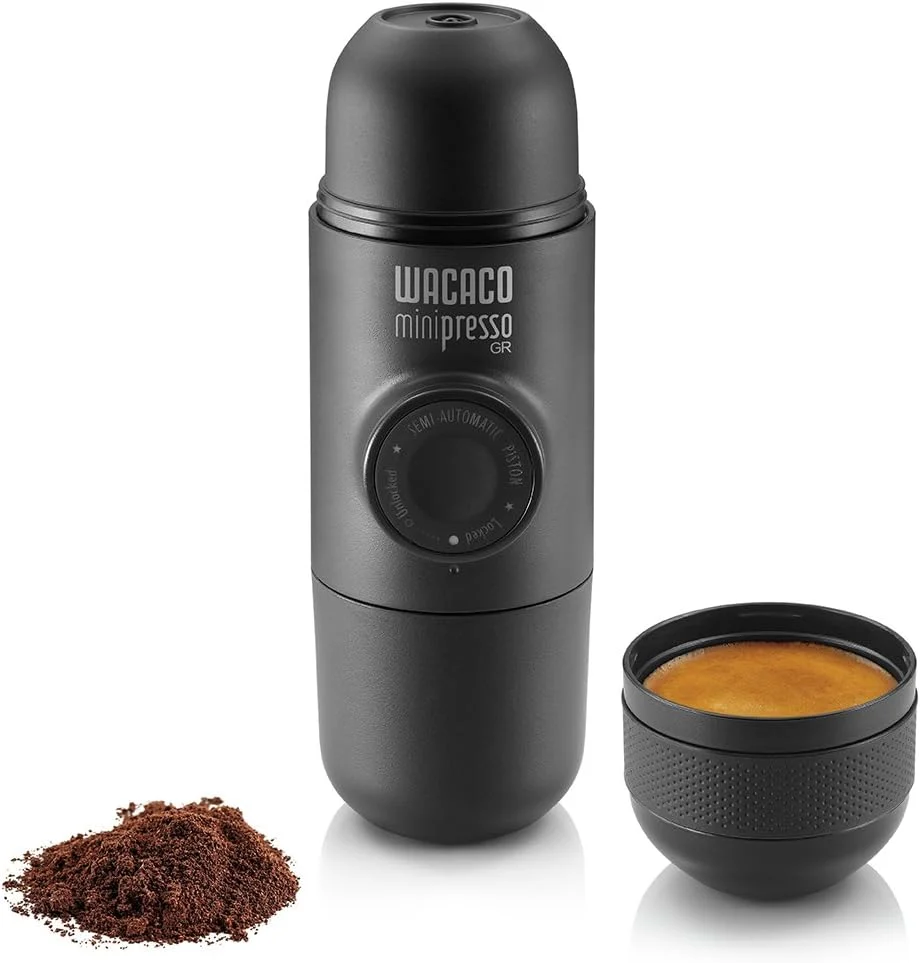Recyclable Wacaco Minipresso GR Portable Espresso Machine Compatible Ground Coffee Hand Coffee Make Travel Gadgets Manually Operated for Camping Relaxed