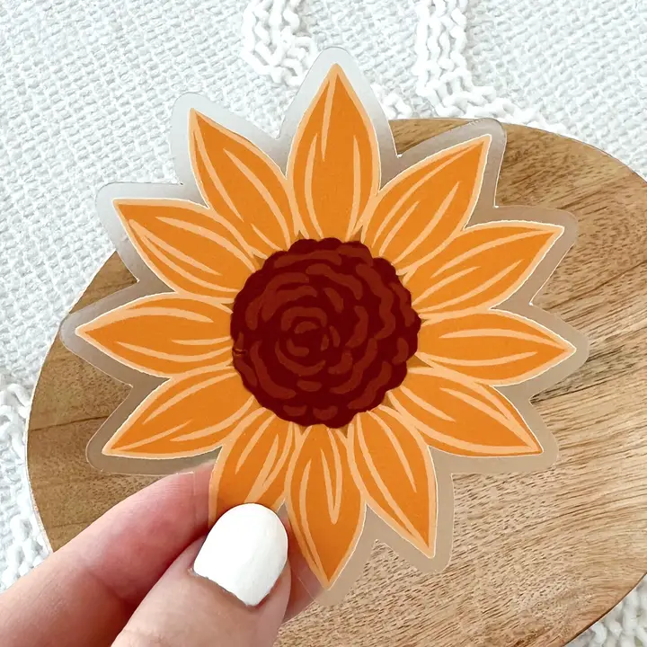 Convenient Sunflower Field Sticker 3 Organic