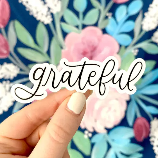 Crafted Grateful Sticker 3.5x1.25 Soft