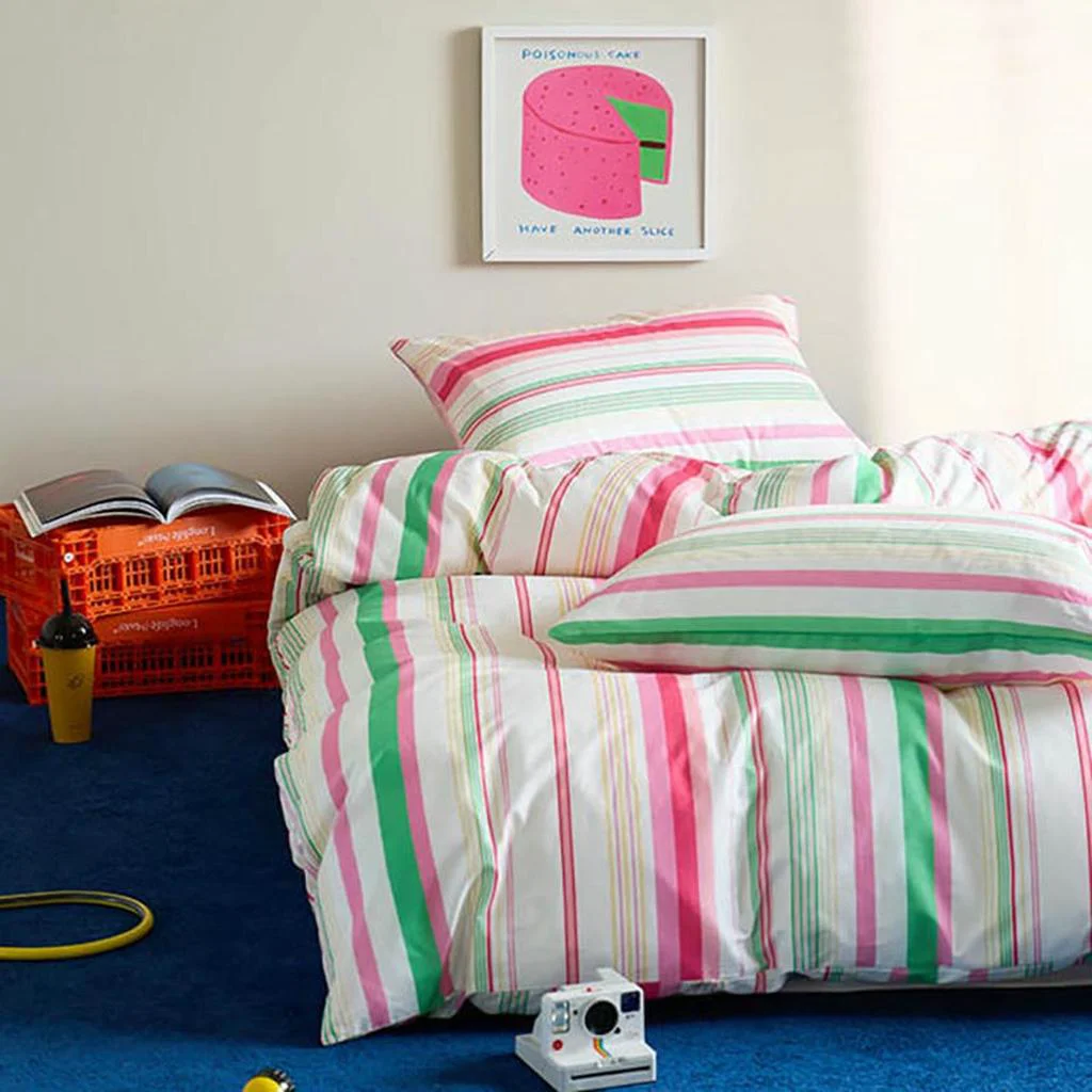 First-Class Cheerful Striped Duvet Cover Safe