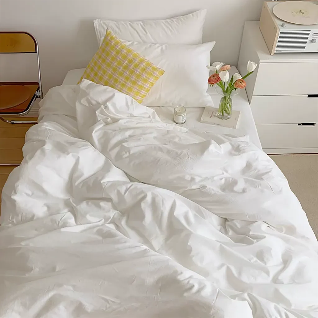 Exclusive Minimalist Organic Percale Cotton Duvet Cover Set User-Friendly