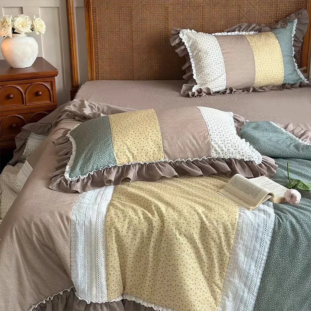 Original Design Rustic Handmade Patchwork Duvet Cover Secure