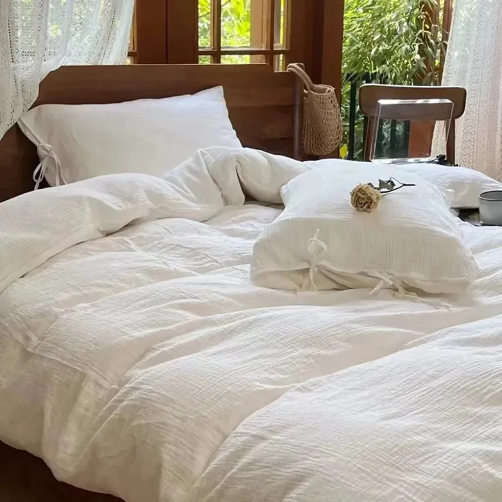 Professional Cotton Muslin Duvet Cover Set Luxury