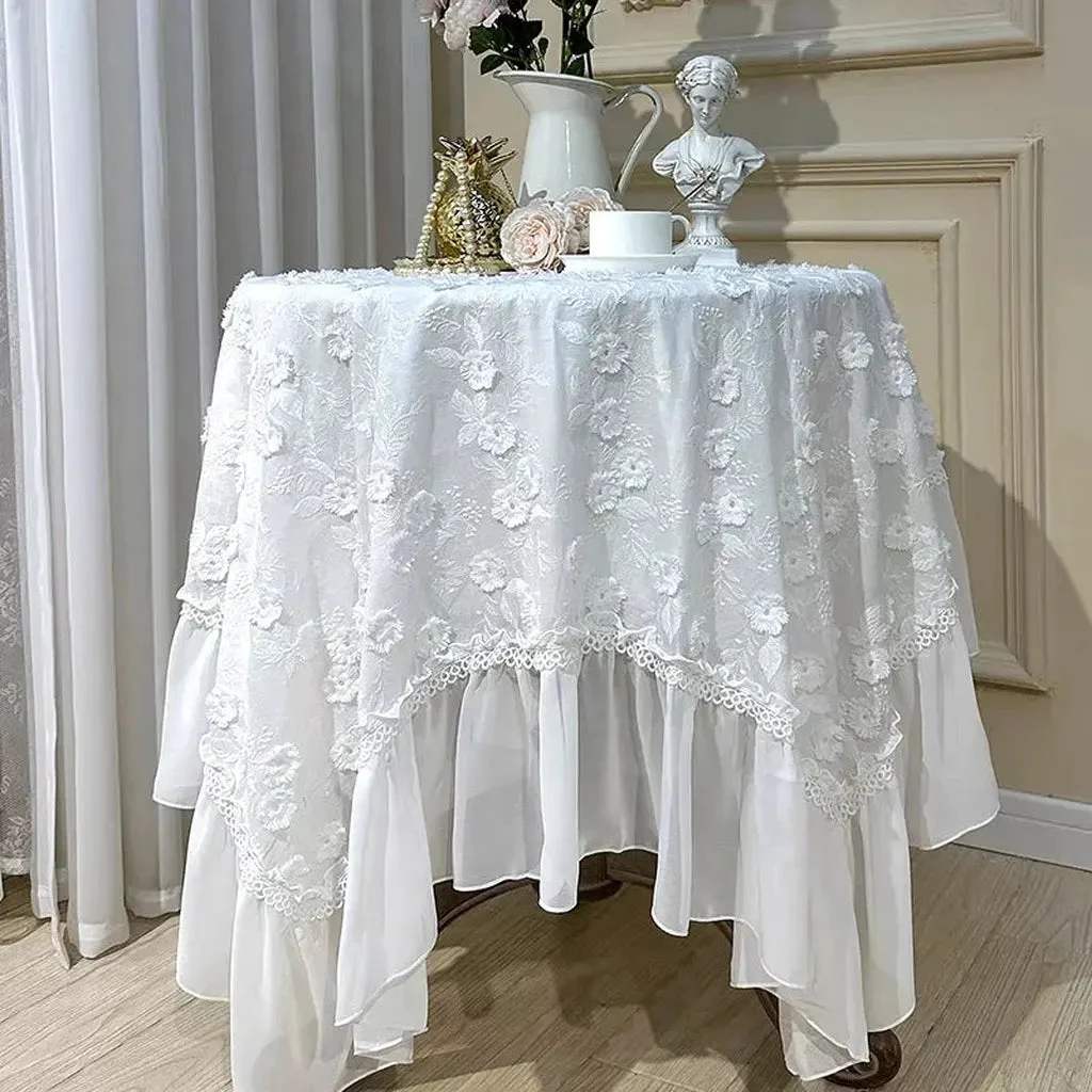 Fast French Floral Embroidery Tablecloth Selected